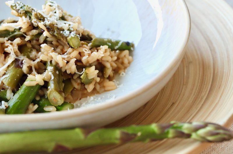 Sommerliches Risotto mit grünem Spargel