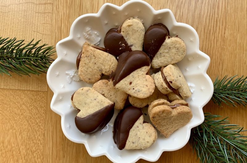 Haselnuss-Nougatherzen mit Schoki