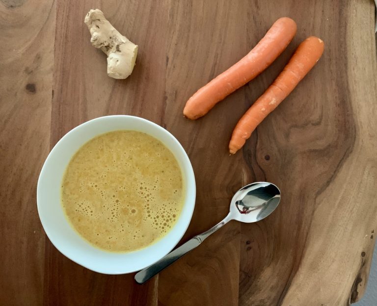 Fertige Karotten-Ingwer-Suppe Fertige Karotten-Ingwer-Suppe
