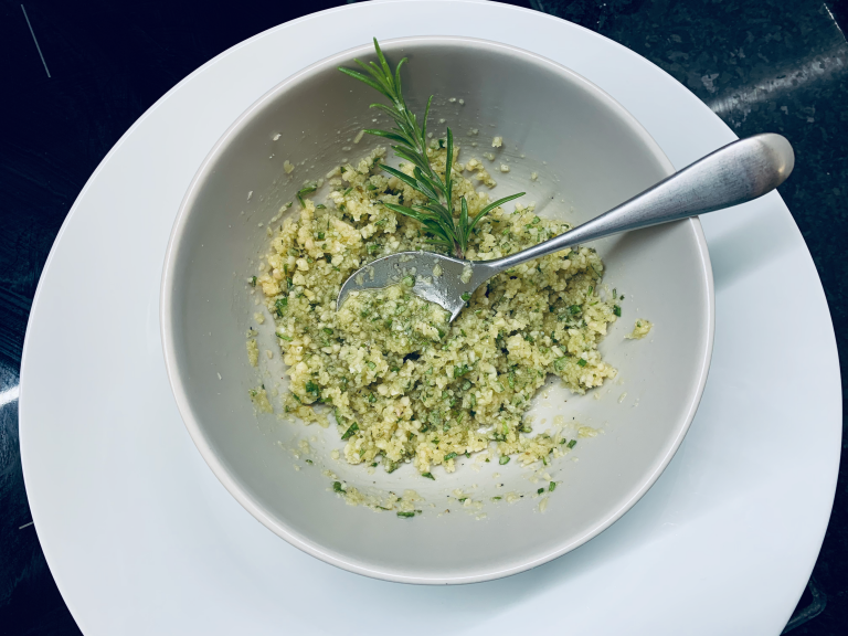 Ofen-Lachs mit würziger Parmesankruste - Die Mischung