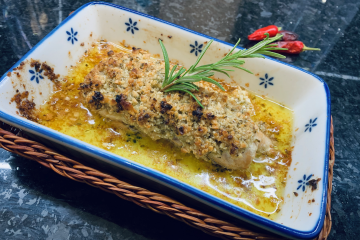 Ofen-Lachs mit würziger Parmesankruste - frisch aus dem Ofen