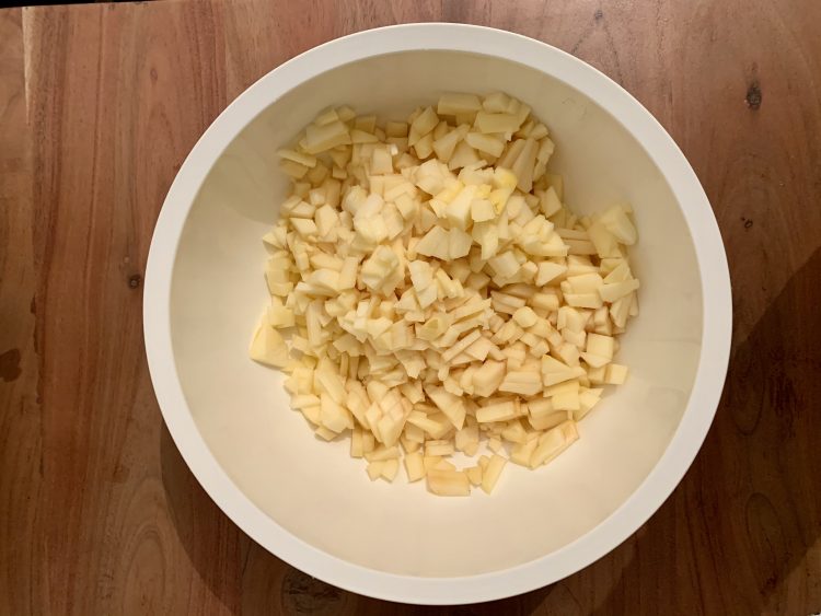 Klein geschnittene Äpfel Klein geschnittene Äpfel