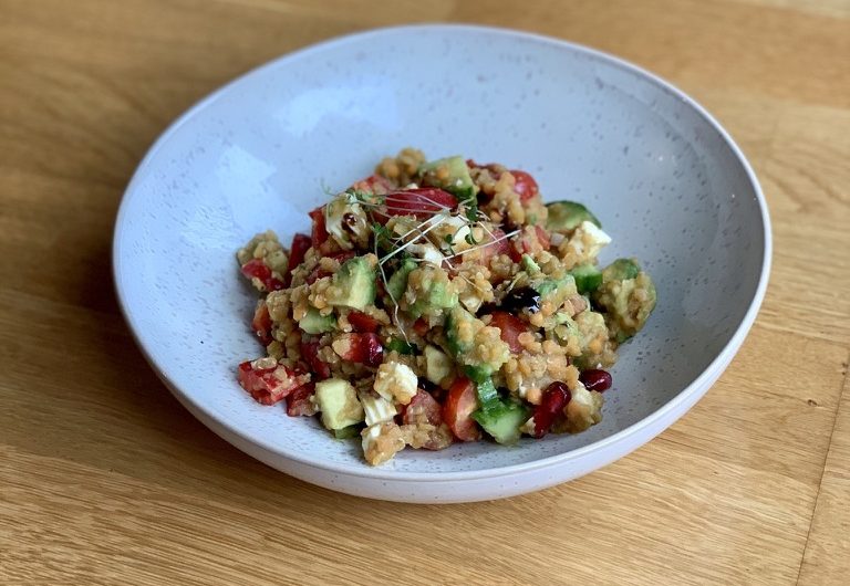 30min Salat aus roten Linsen