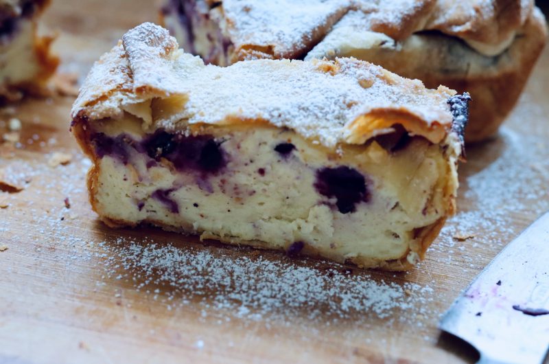 Blätterteig-Quark Strudel aus der Kastenform