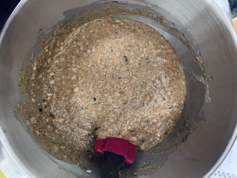 Yummy Erdnussbutter und Kaffee Bananenbrot - Der Teig Yummy Erdnussbutter und Kaffee Bananenbrot - Der Teig