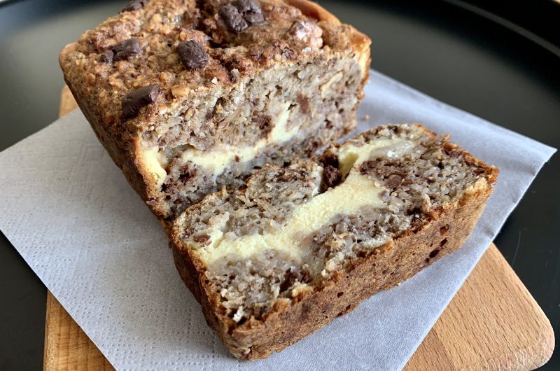 Bananenbrot mit Käsekuchenswirl