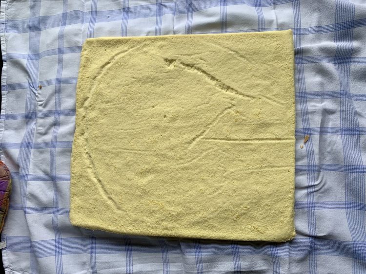 Backpapier abziehen Backpapier abziehen