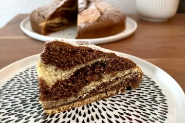 Kinderleichter Marmorkuchen mit Zebramuster