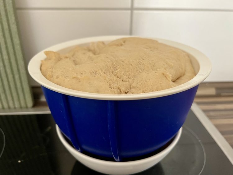 Aufgegangener Hefeteig
