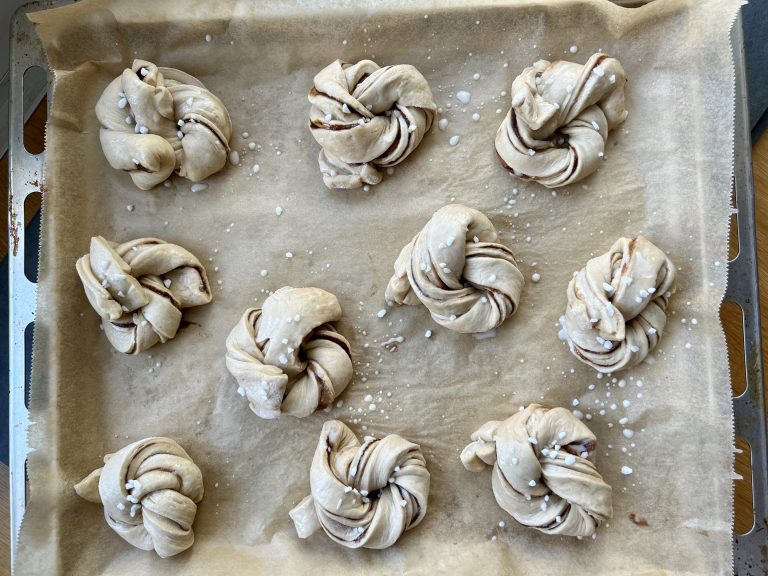 Knoten vor dem Backen