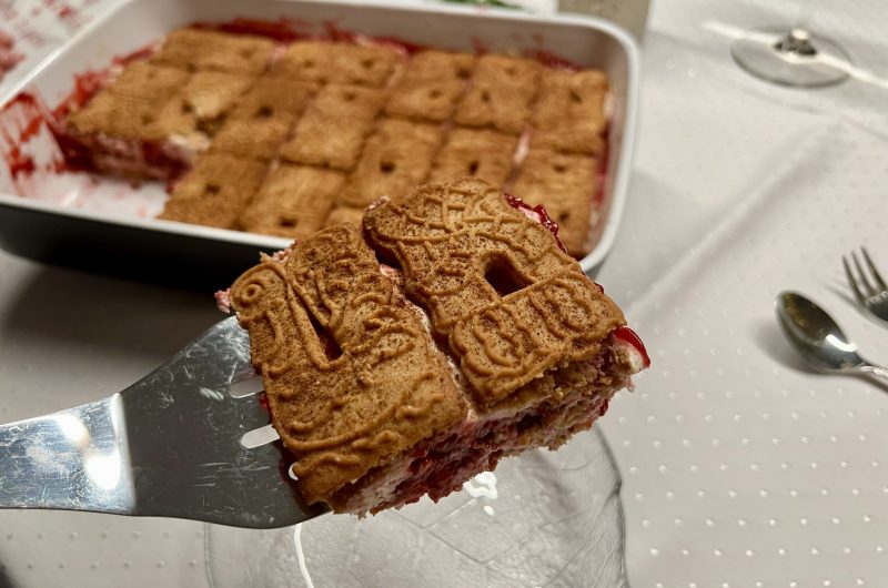 Spekulatiustiramisu mit Himbeeren